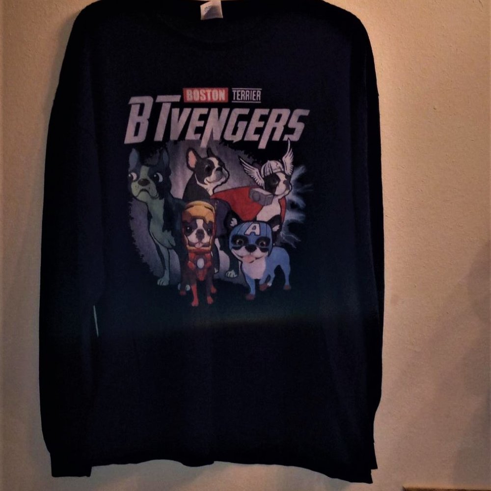 Mens Vintage Tee shirt BTVengers  Boston Long sleeve Blue Mens XL